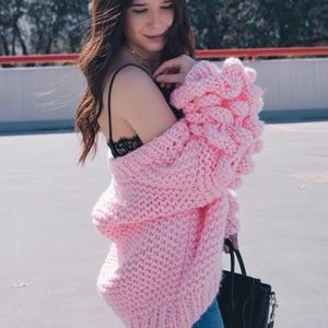 Pink cardigan